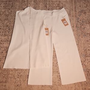 Cyrus Women's Coordinating Set Open Long Vest And Pull On Cropped Pants